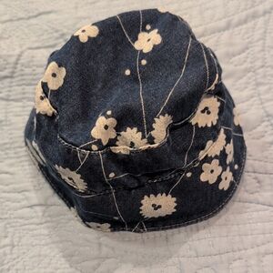 GAP Baby Denim Hat with Floral Design